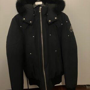 Moose Knuckles Balistic Down Bomber Jacket Men’s Medium Navy